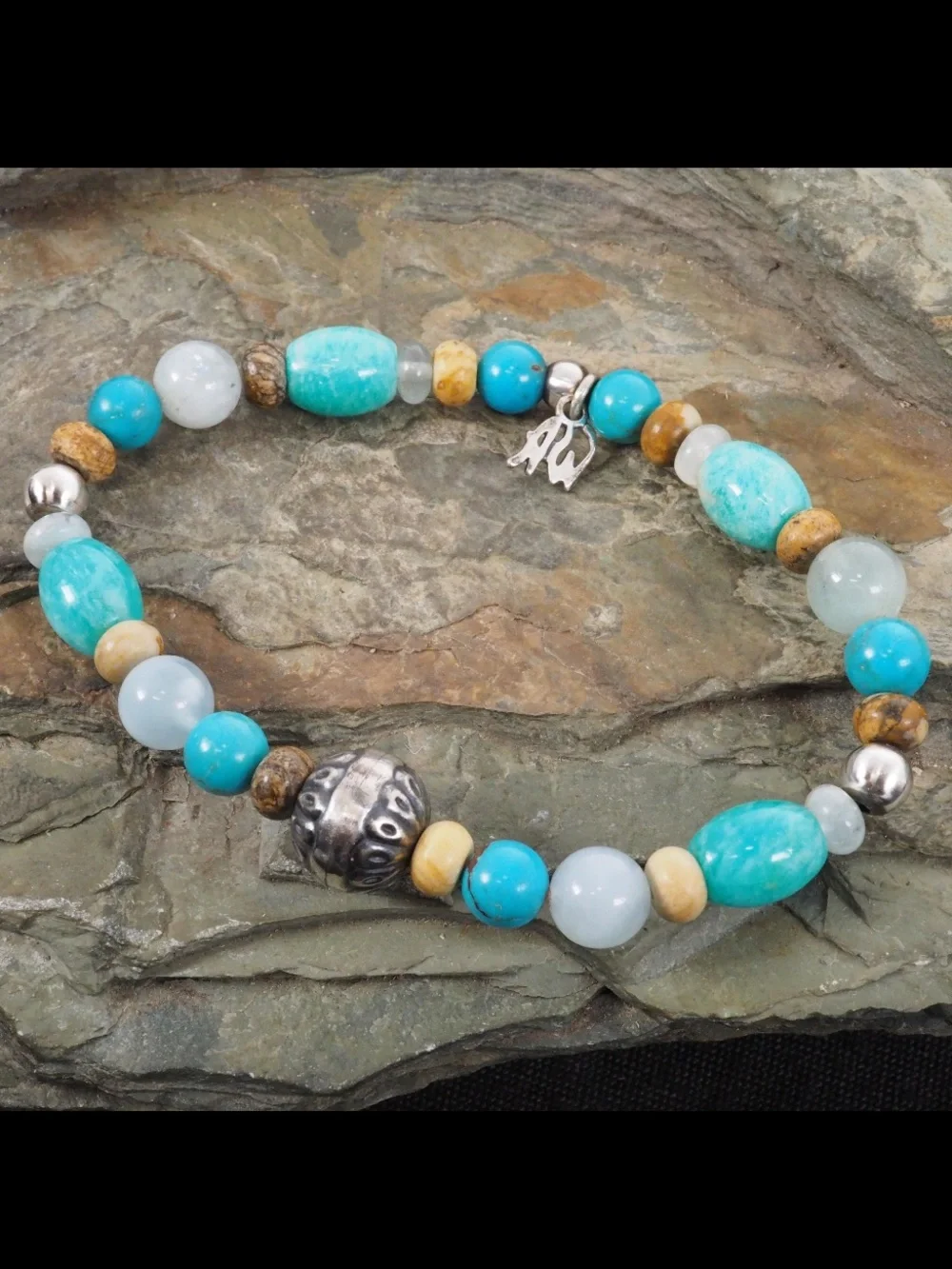 Carolyn Pollack American West Sterling Silver Multi Stone Stretch Bracelet